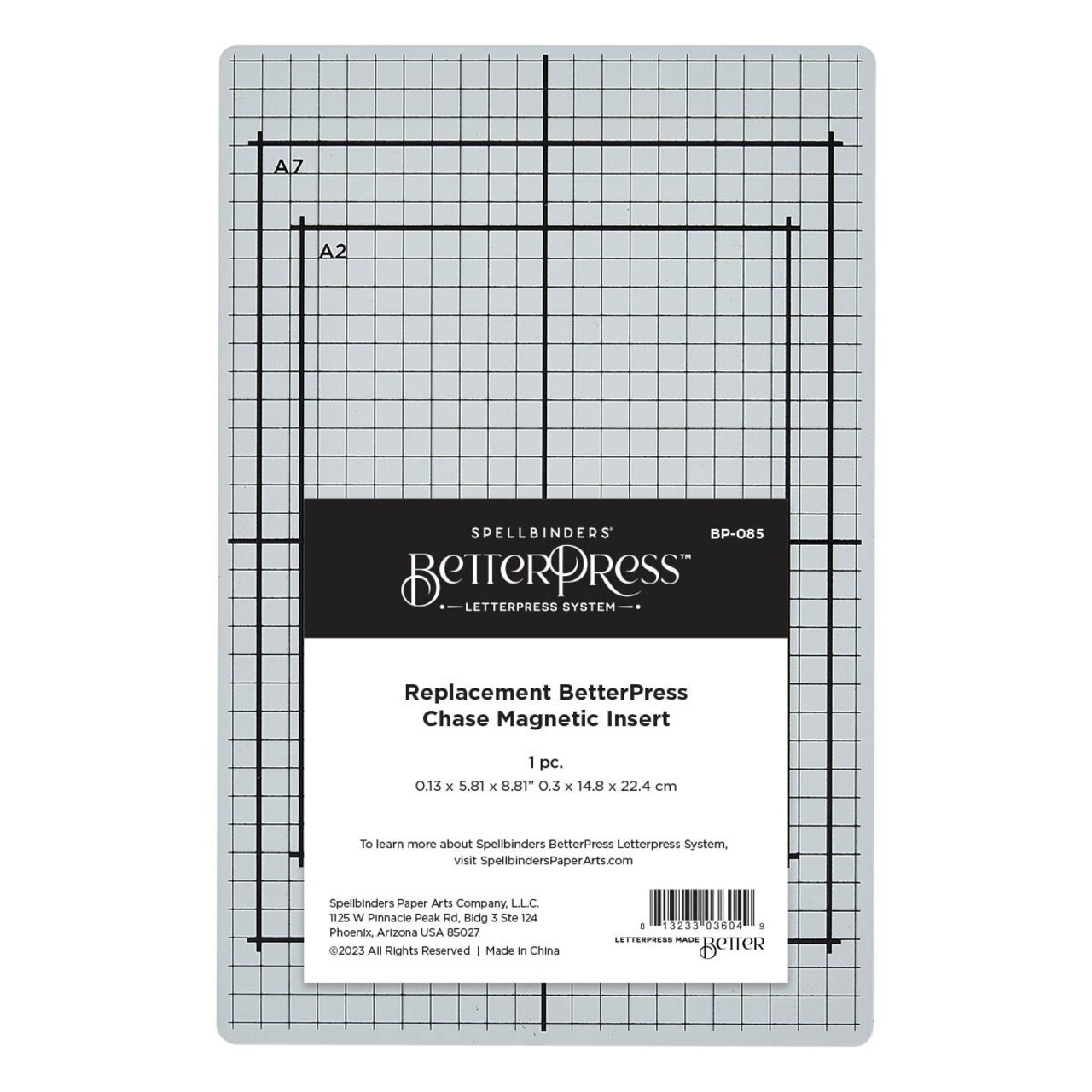 Spellbinders BetterPress Chase Magnetic Insert Replacement-5.81"x8.81"